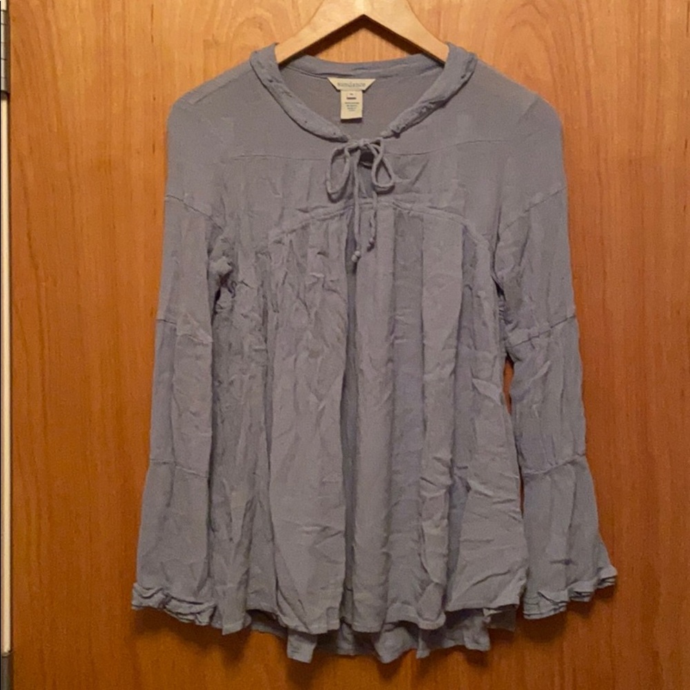 Blue rayon tunic